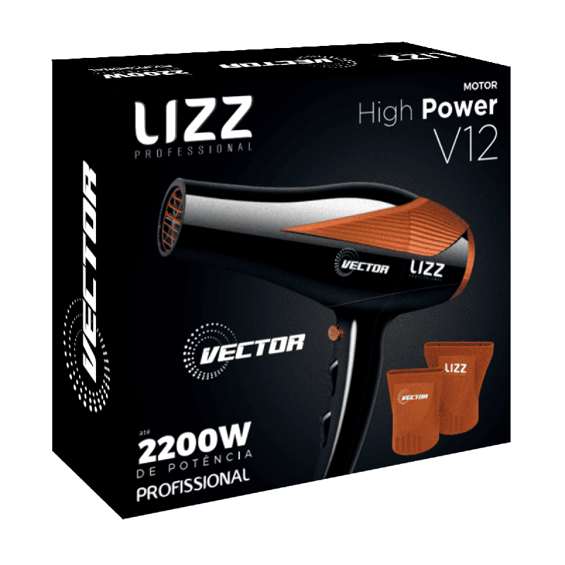 LIZZ PROFESSIONAL SECADOR VECTOR 127V (2200W) / 220V (2400W)