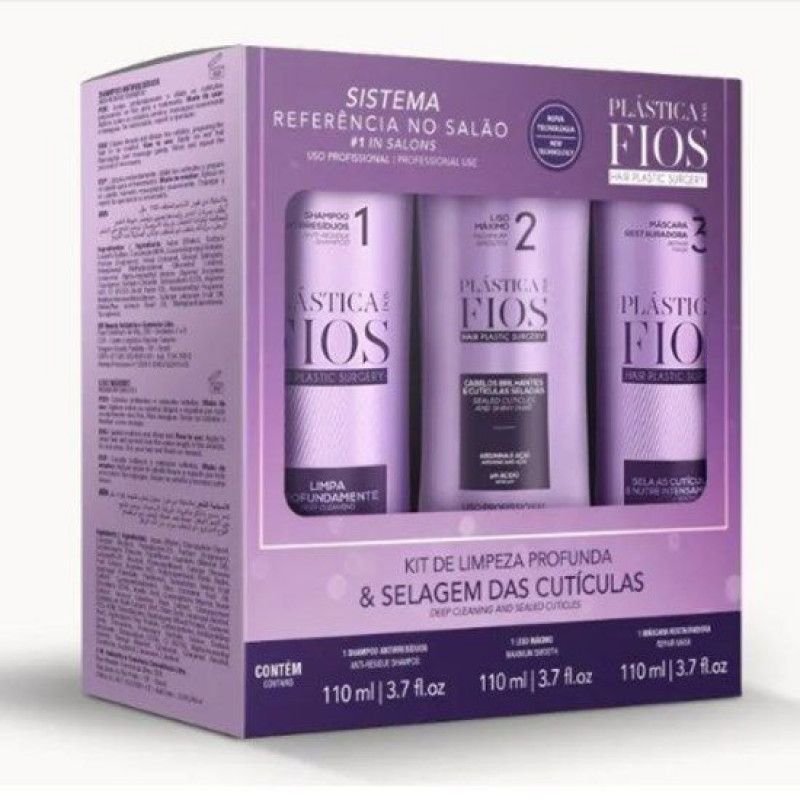 CADIVEU PLÁSTICA DOS FIOS KIT SH+SELAGEM+MASC 3X110ml
