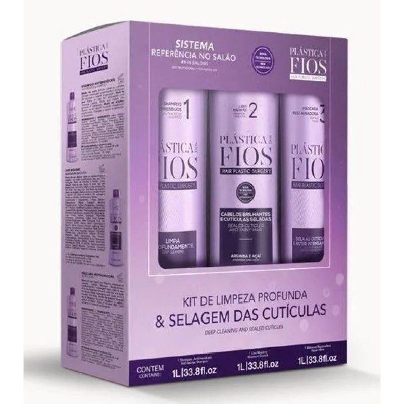 CADIVEU PLÁSTICA DOS FIOS KIT SH+SELAGEM+MASC 3X1000ml