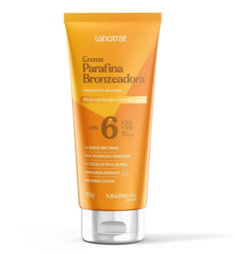 PARAFINA BRONZEADORA CENOURA E URUCUM FPS6 VAI&BRILHA 90G LABOTRAT