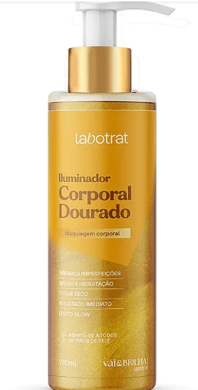 ILUMINADOR CORPORAL DOURADO VAI&BRILHA 190ML LABOTRAT