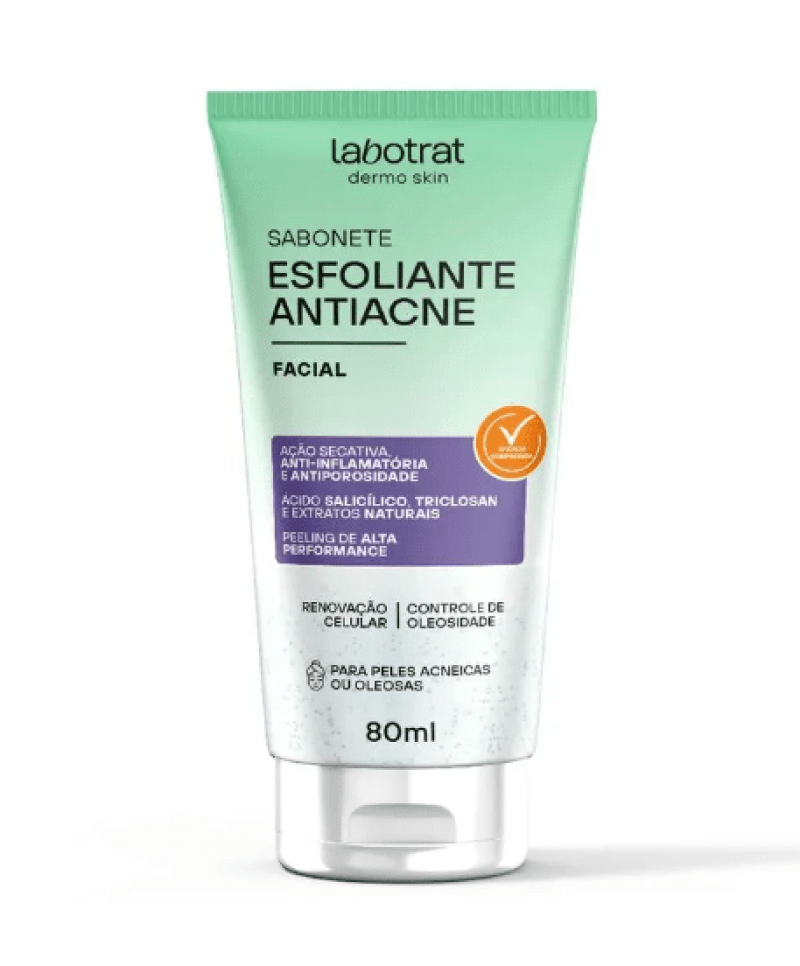 Sabonete Esfoliante Antiacne Dermo Skin 80ml Labotrat
