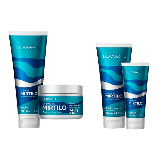 Kit c/ 4 produtos Mirtilo home care Lowell 