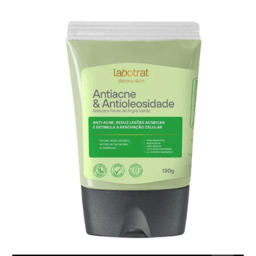 Máscara Facial Argila Verde Antiacne e Antioliosidade Dermo Skin 130g Labotrat