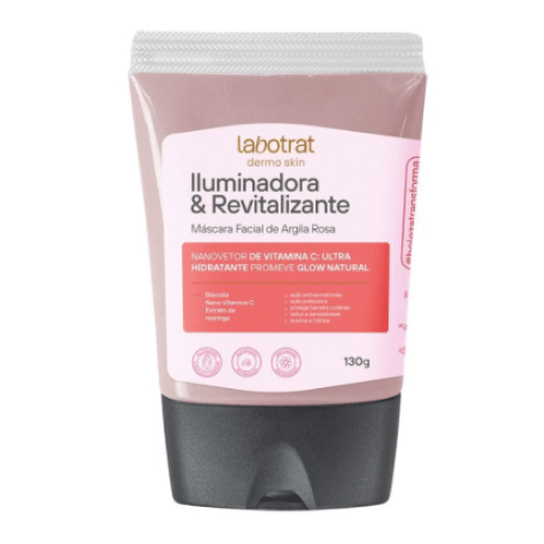MÁSCARA FACIAL ARGILA ROSA ILUMINADORA E REVITALIZANTE DERMO SKIN 130G LABOTRAT