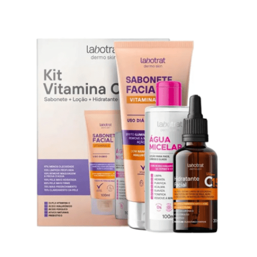 KIT FACIAL VITAMINA C DERMO SKIN C/ 3 ITENS LABOTRAT