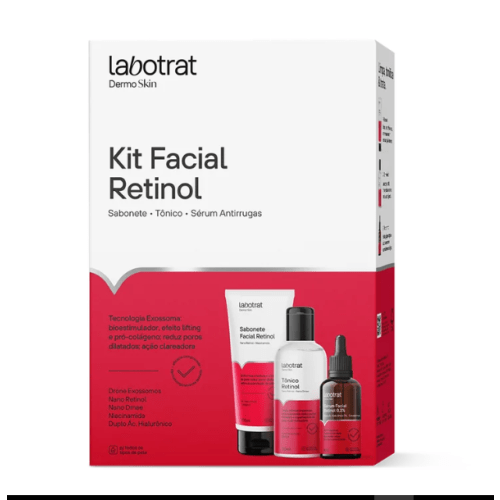 KIT FACIAL RETINOL DERMO SKIN C/ 3 ITENS